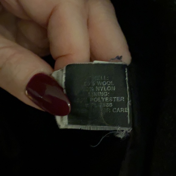 ANNE KLEIN Grey/Black Wool Winter Pea Coat!!! - Picture 5 of 5